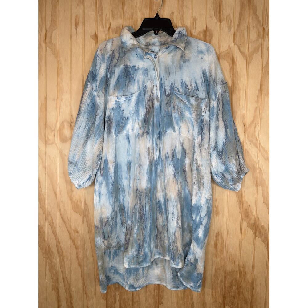 YFB Young Fabulous & Broke Tie Dye Tunic Shirt Dress Oversized Small  Boho Artsy
